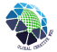Global Creative Web logo - globe with digital mosaic pattern